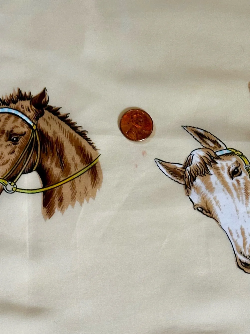VTG 1960s MCM Equestrian Horse Head Square Scarf Acetate Silk Twill Style Japan